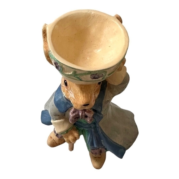 Rabbit Statue Bunny With Basket Figurine Resin Multicolored Rabbit Sculpture - Picture 4 of 6